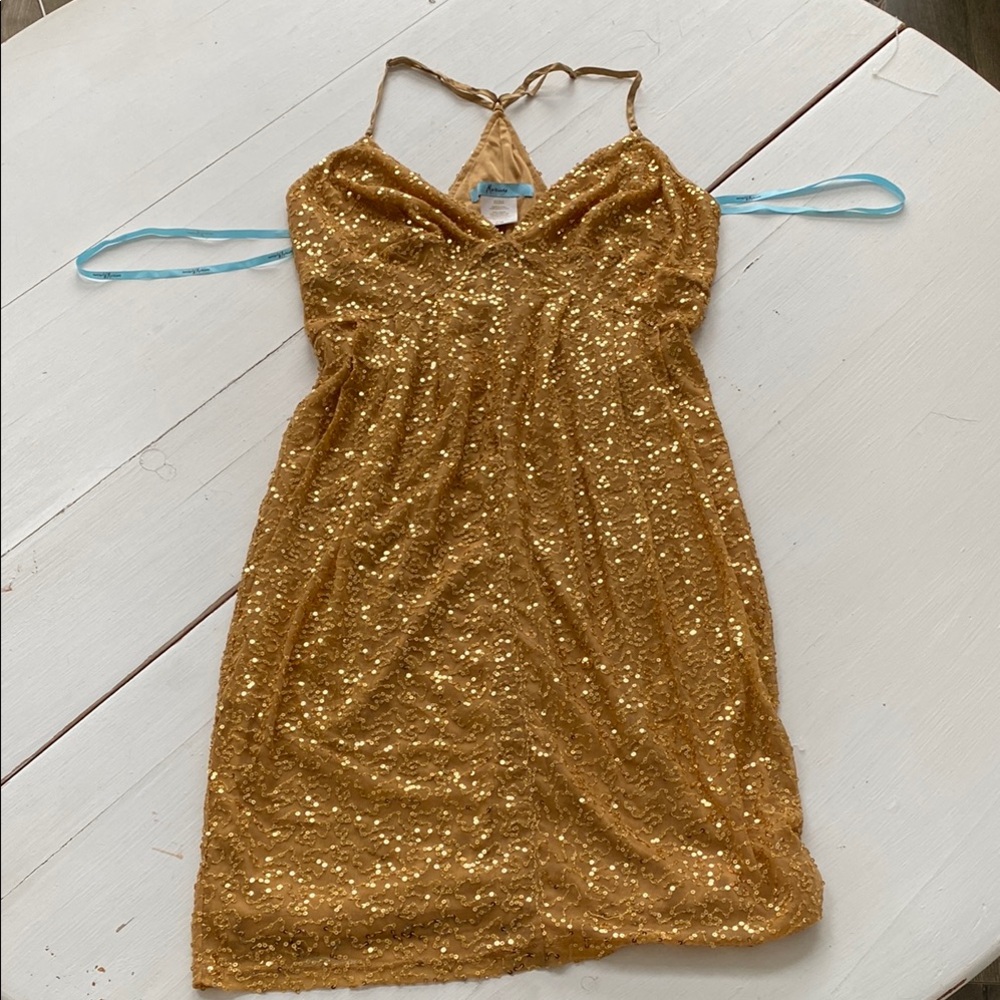 Marciano Gold Sequin Dress